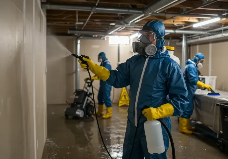 Basement Sanitization and Antimicrobial Treatment process in Hermitage, PA